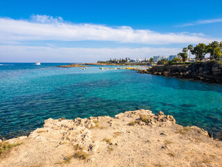 Resort area near the Sunrise Beach in Protaras, Cyprus