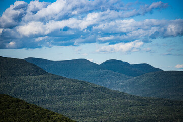Fototapeta premium View of clouds over the mountains Catskills New York