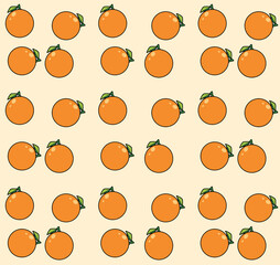 Orange Vector seamless Pattern