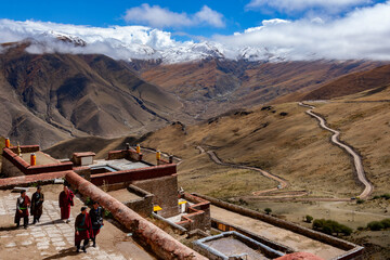 Ganden Monastery - Himalayan Mountains - Tibet