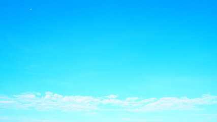 Beautiful bright blue sky with white clouds in the morning Copy space to add text for background and landscape view