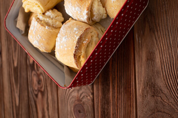 Cottage cheese and sugar cookies crows feet. Easter recipe.