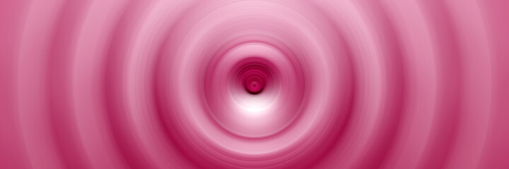 Abstract round pink background. Circles from the center point. Image of diverging circles. Rotation that creates circles.