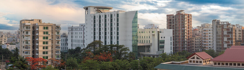 Dhaka CityScape with Nice Blue Skye in the afternoon