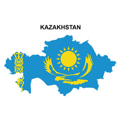 maps of Kazakhstan icon vector sign symbol