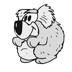 baby fat koala (comics, illustration)