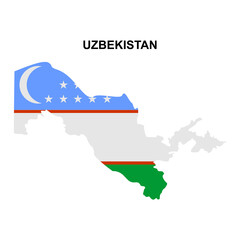 Fototapeta premium maps of Uzbekistan icon vector sign symbol