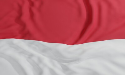 Indonesia Flag. 3D rendering.