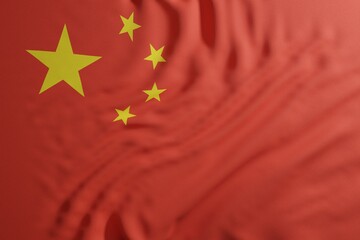 China Flag. 3D rendering.