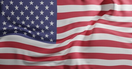 United States Of America Flag. 3D rendering.