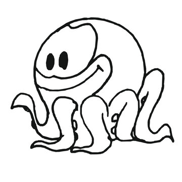 baby fat octopus (comics, illustration)