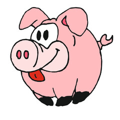 baby fat pig (comics, illustration)