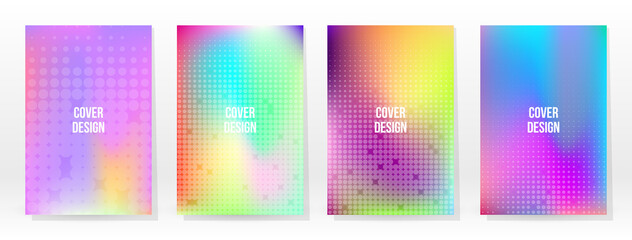 Minimal Poster. Pastel Soft. Rainbow Gradient Set