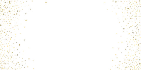 Gold Glitter Stars. Luxury Shiny Confetti.