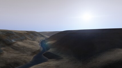 science fiction illustration, beautiful space background, a computer-generated surface, a fantasy world 3d render