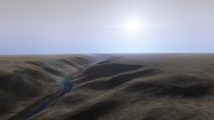 science fiction illustration, beautiful space background, a computer-generated surface, a fantasy world 3d render