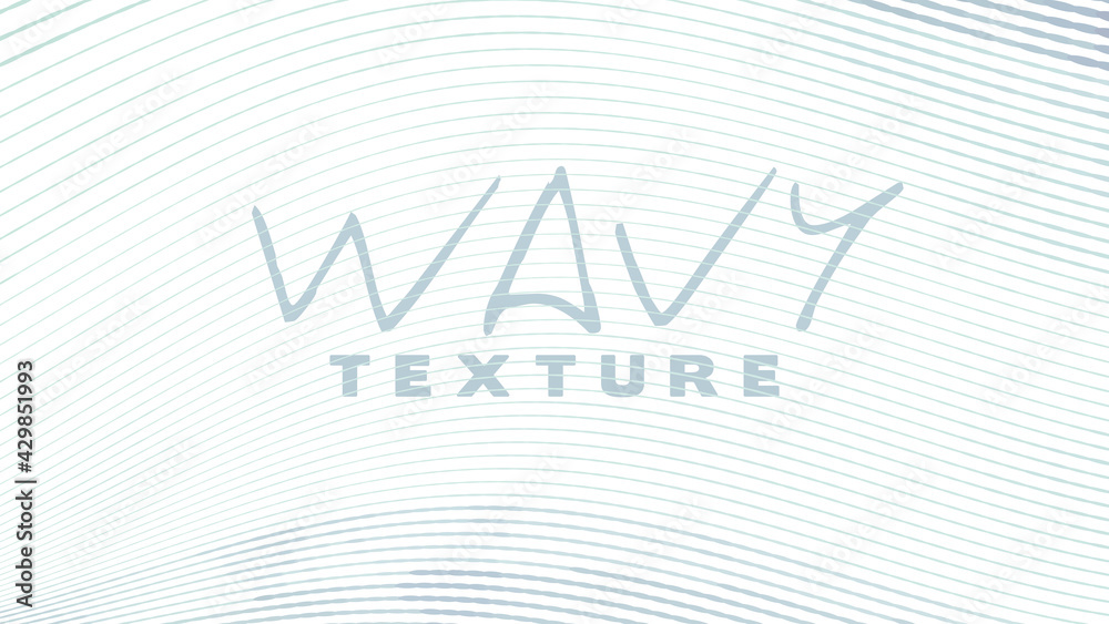 Fototapete Wavy texture with undulate lines. Simple vector graphics