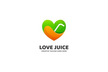 Obraz premium Fresh Healthy Juice Gradient Logo Template