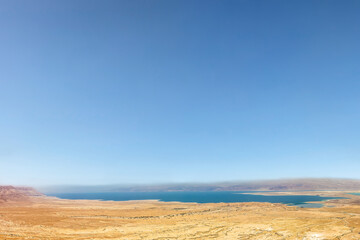 A view of the Dead Sea, the lowest place on earth