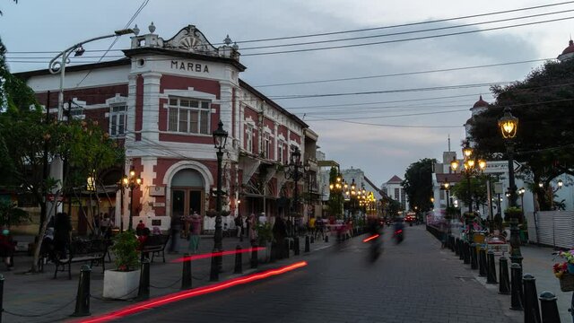 Semarang, Central Java, Indonesia - Kota Lama Old Town Outstadt Time Lapse