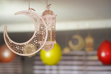 Ramadan decorations in a home.