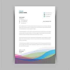 Modern and Colorful Buisness Letterhead Template design