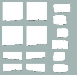 Torn sheets of paper. torn paper strips. vector Premium Vector