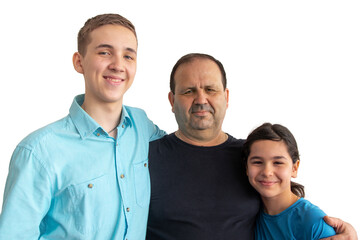 family father with children son and daughter