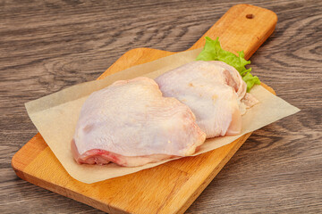 Raw chicken hip for cooking