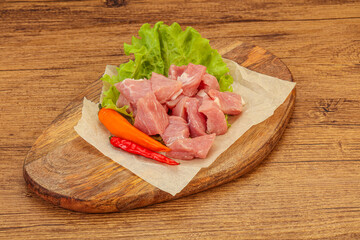 Raw pork meat for cooking