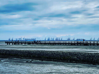 pier and clouds hooksiel