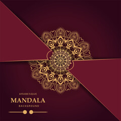 Luxury mandala background with golden arabesque design, Arabesque Mandala design