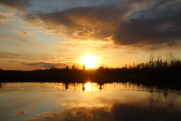Glory Of Spring Sunset, Pylypow Wetlands, Edmonton, Alberta