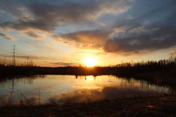Setting Sun, Pylypow Wetlands, Edmonton, Alberta