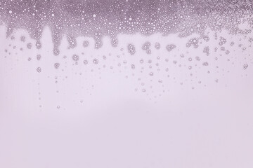 Cream gel purple foam transparent cosmetic sample texture with bubbles