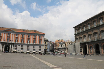 Fototapeta na wymiar Piazza del Plebiscito in Naples, Italy