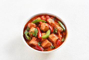Thai style red chicken curry