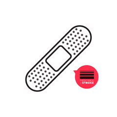 Bandage Plaster Minimalistic Flat Line Outline Stroke Icon Pictogram Symbol