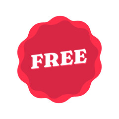 Stickers for FREEl shop product tags, new labels or sale posters and banners vector sticker icons templates