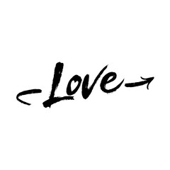 Abstract love symbol. Continuous line art drawing vector illustration.