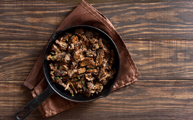 Slow cooked pulled beef