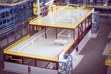 Model of the research shop for petroleum products.