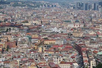 Fototapeta premium View from Terrazza Panoramica Villa Floridiana to Naples on the Gulf of Naples, Italy 