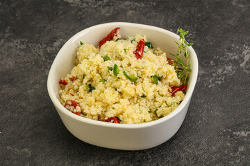 Vegetarian uisine - couscous with vegetables