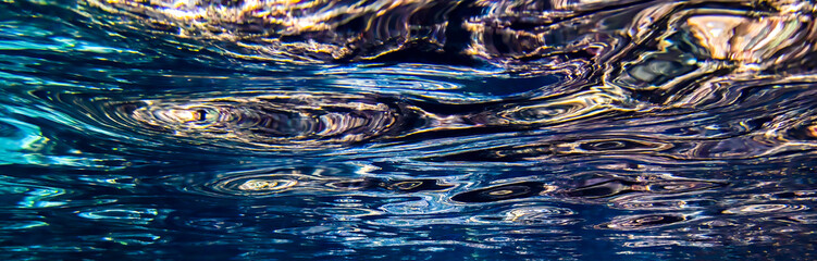 Abstract Reflection Just Below Surface of Ocean - 429868159