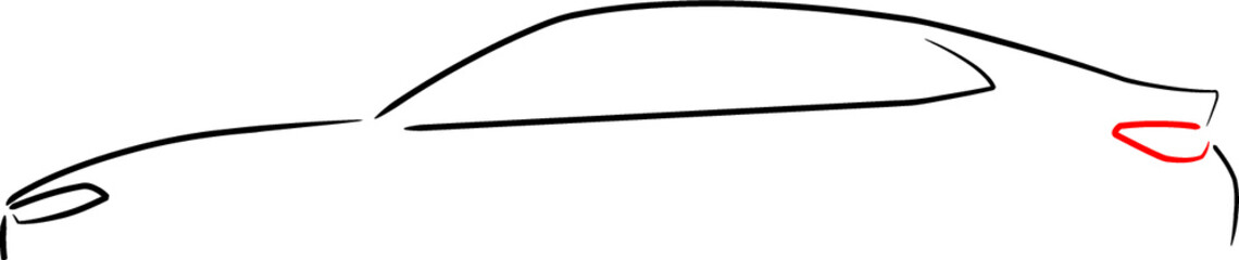 A simple sketch of a luxury car