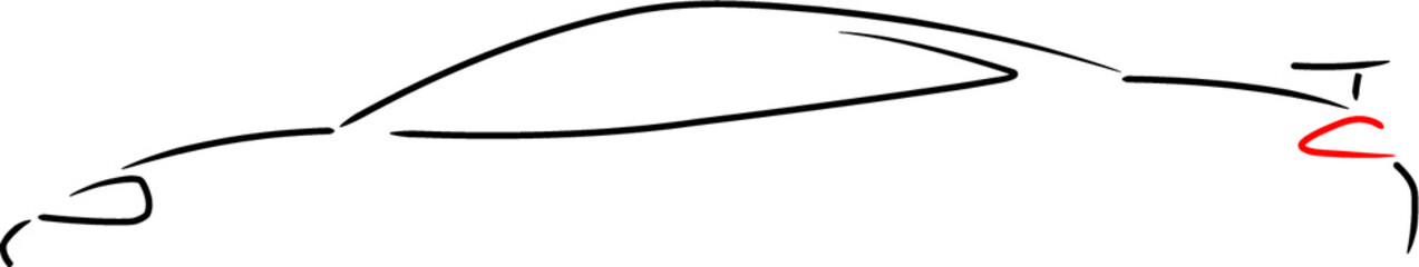 A simple sketch of a sport car