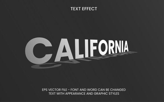 Text Effect Isometric Stye. Editable Font And Word.