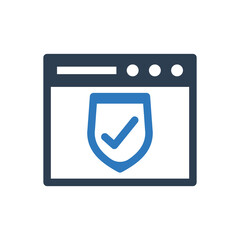 Browser Protection Icon - website Security Sign Symbol