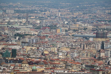 View to Naples on the Gulf of Naples, Italy